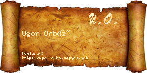 Ugor Orbó névjegykártya